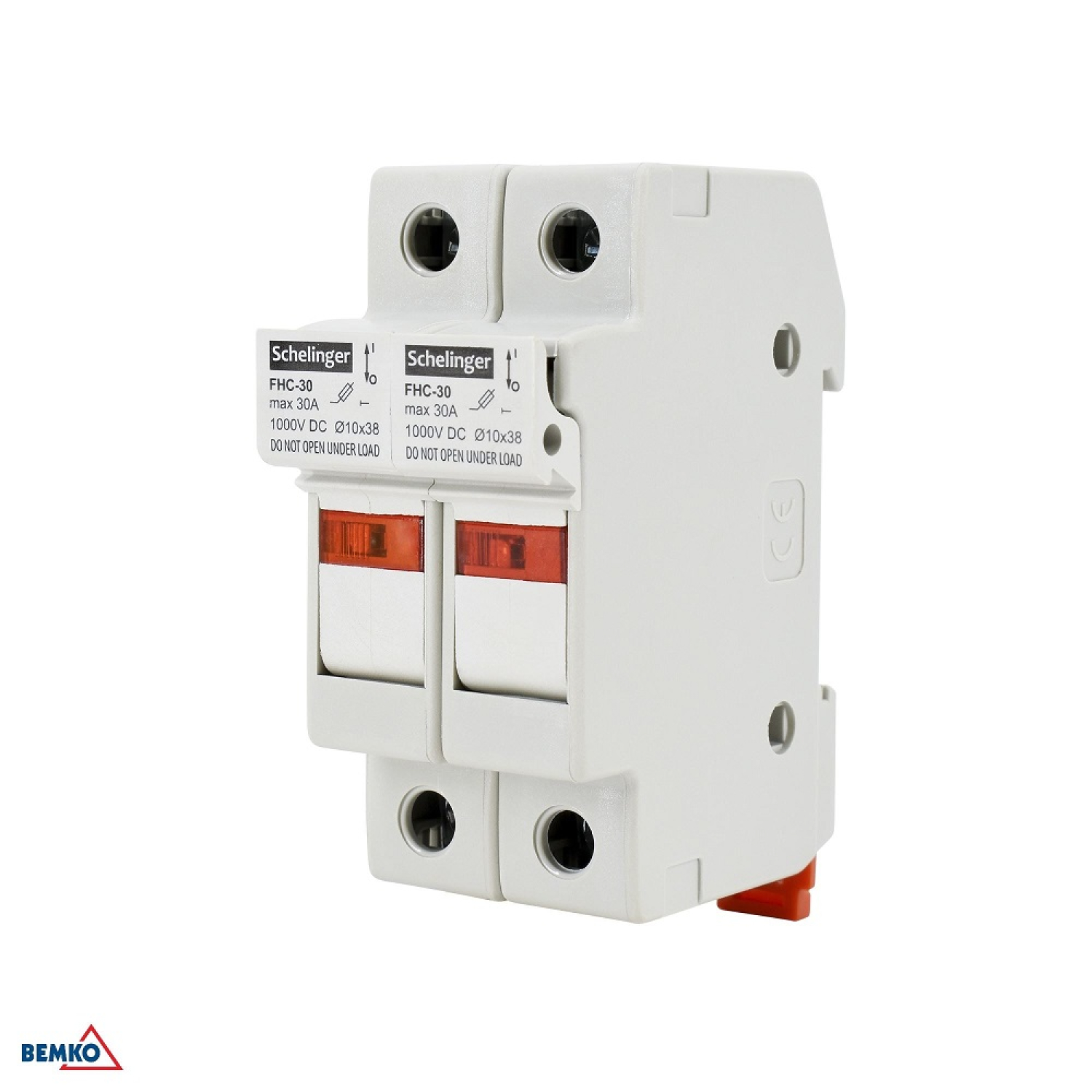 Schelinger Sicherungshalter 2-Polig Fuse Base für Einsätze 10x38 1000V DC max. 32A