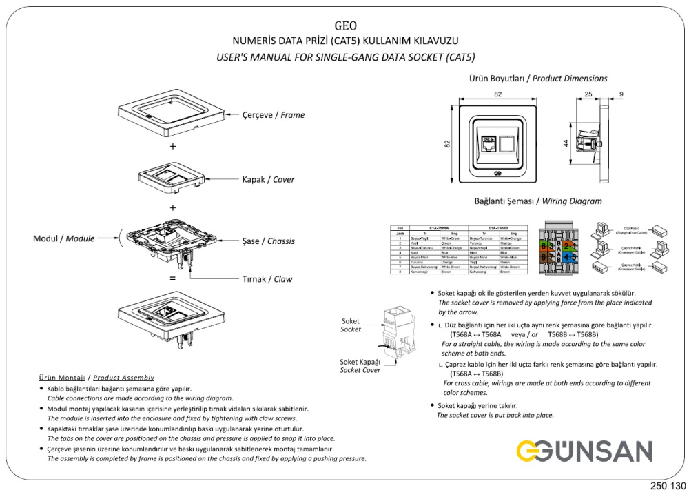 Datenbuchse Visage Gunsan weiss 1-fach CAT5e Netzwerk Internet