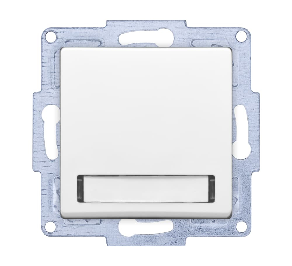 Gunsan Klingeltaster mit Namensschild in Farbe Weiß