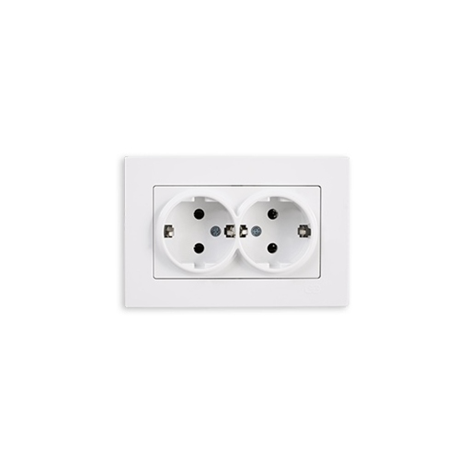 Gunsan Eqona 2-fach Steckdose Komplett Weiss Unterputz 01401100100150