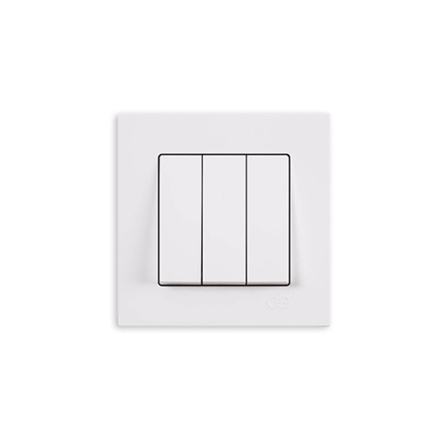 Gunsan Eqona 3-fach Schalter Serienschalter Weiss UP 01401100100160