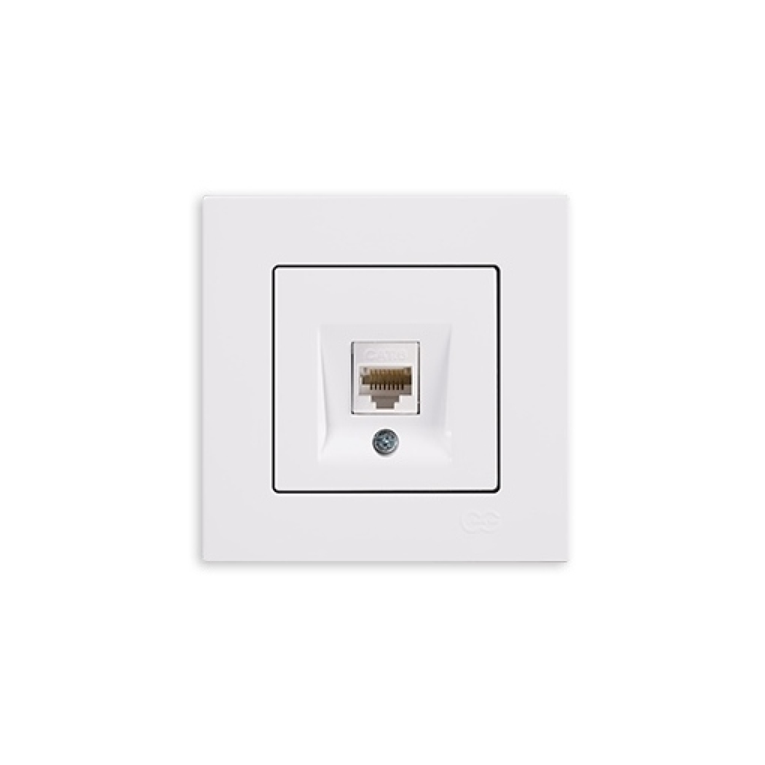 Gunsan Eqona Datenbuchse RJ45 CAT6 Internet Netzwerk Weiss UP 01401100100169