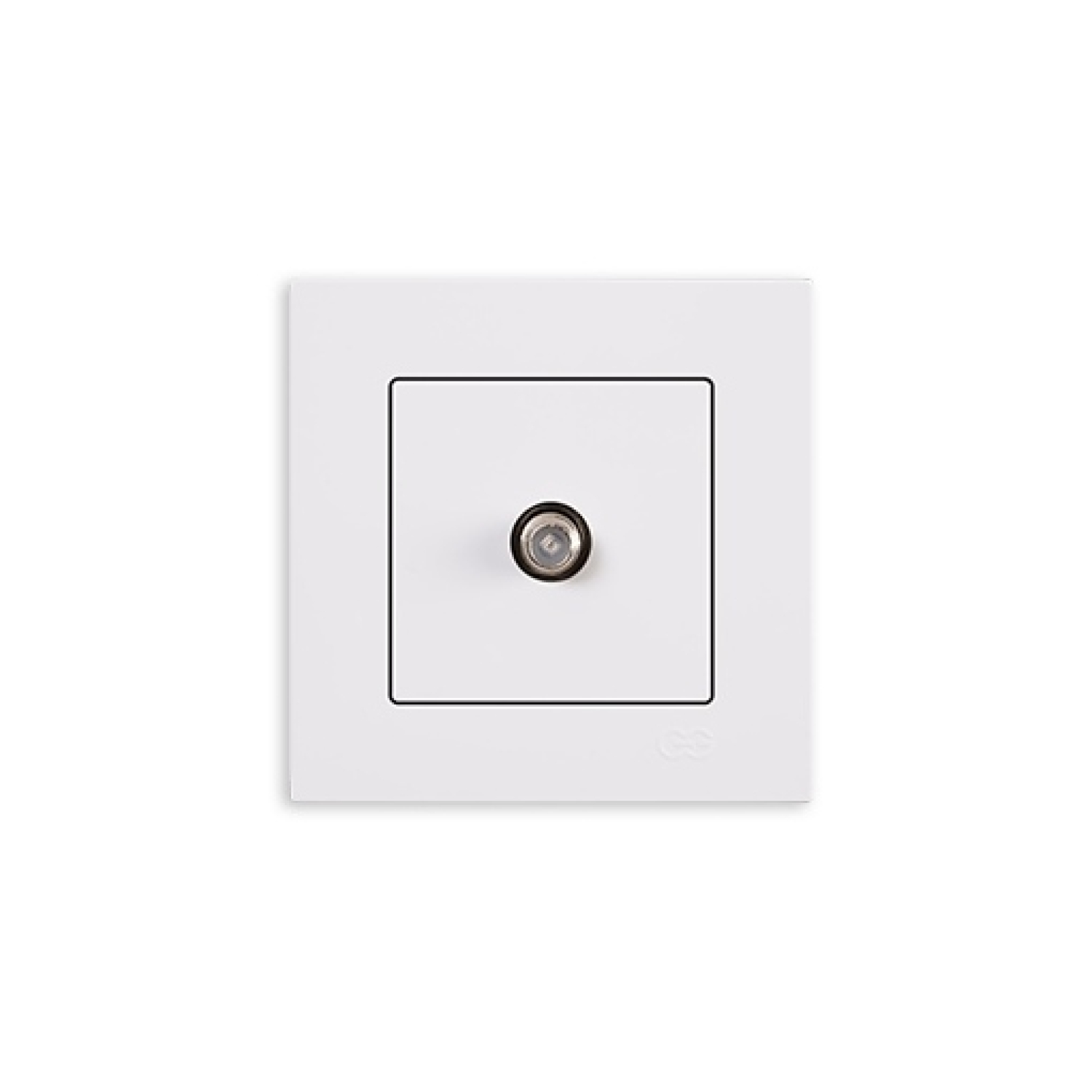 Gunsan Eqona Sat TV Steckdose mit F Stecker Weiss UP 01401100100172