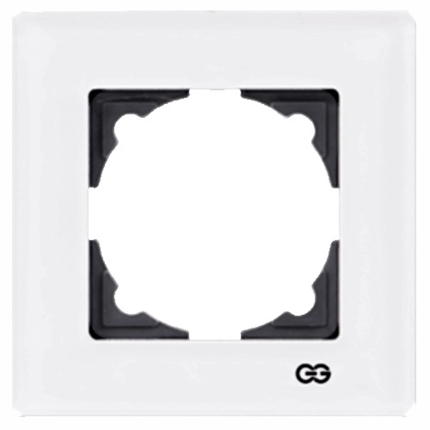 Gunsan Eqona 1-fach Rahmen aus Glas Weiss 01411102000140