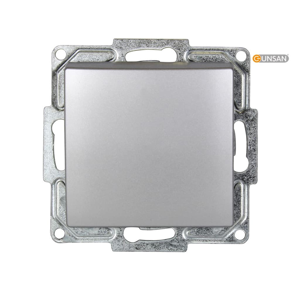 Gunsan Visage + MODERNA Schalter Ein-/Ausschalter Lichtschalter Unterputz Silber