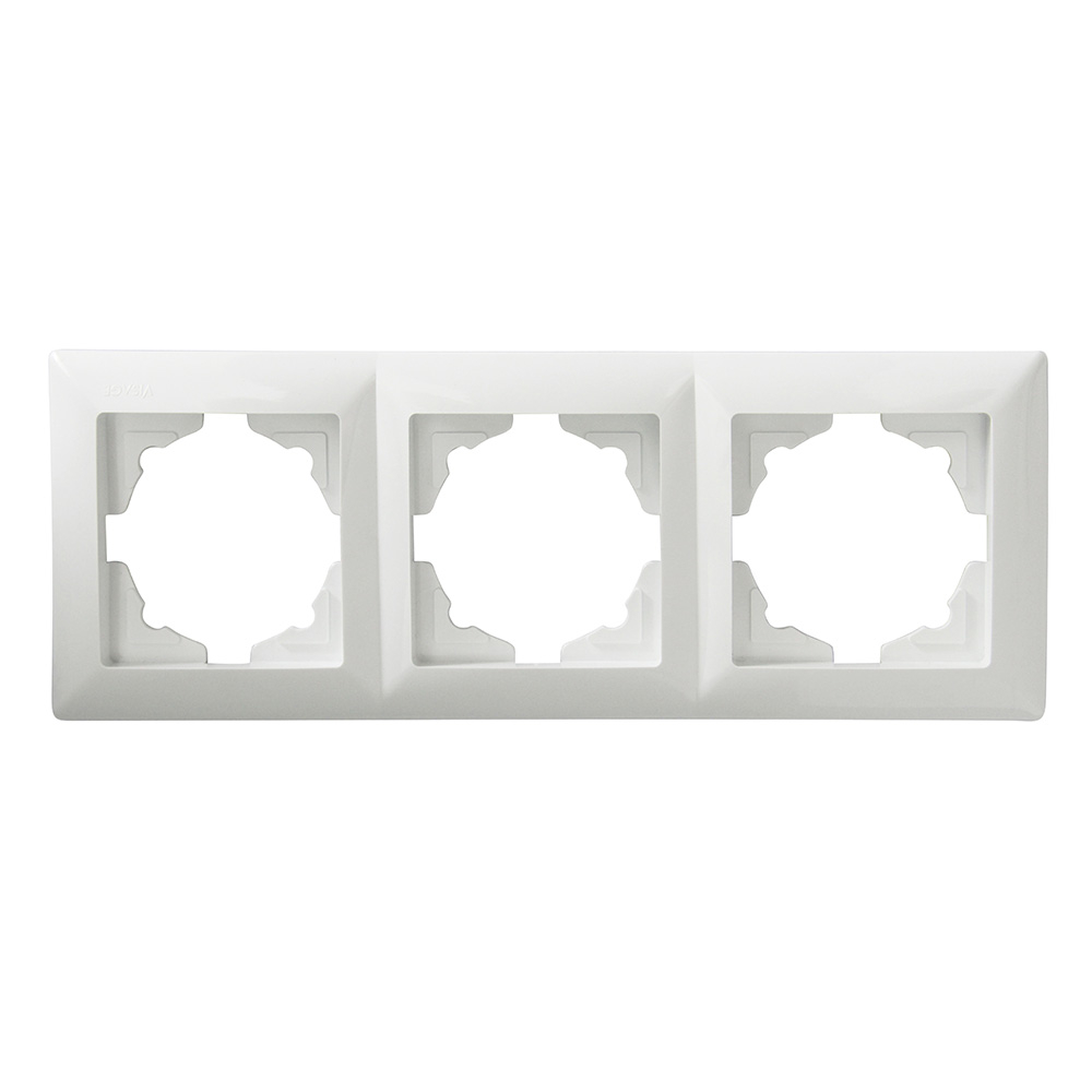 Gunsan Visage 3-fach Rahmen f. 3 Steckdosen Elektroschalter dreifach weiss