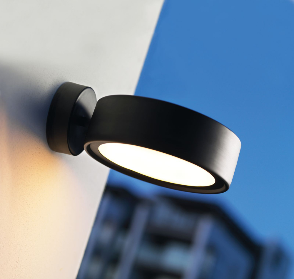 Wandleuchte Nordlux Tofu 20 schwarz rund ohne Leuchtmittel