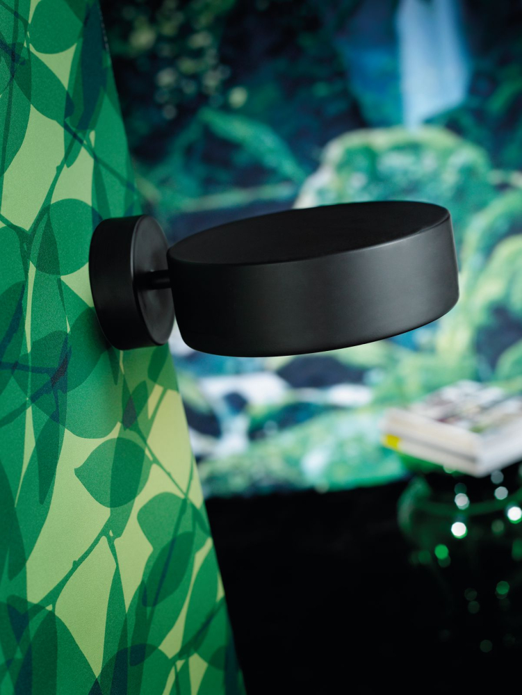 Wandleuchte Nordlux Tofu 20 schwarz rund ohne Leuchtmittel