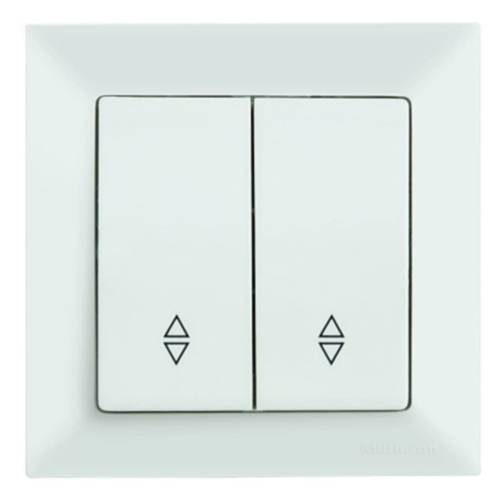 Candela 2-fach Wechselschalter Mutlusan Schalter Unterputz weiss