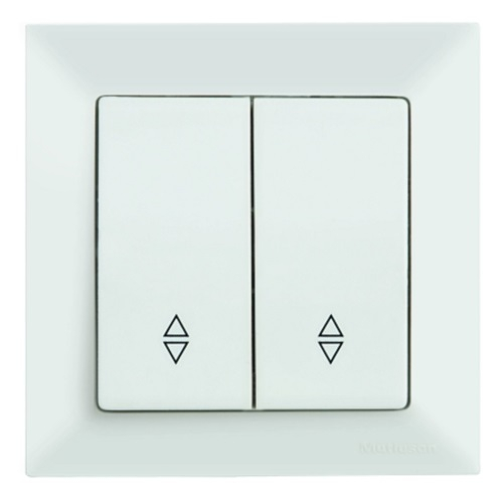 Candela 2-fach Wechselschalter Mutlusan Schalter Unterputz weiss