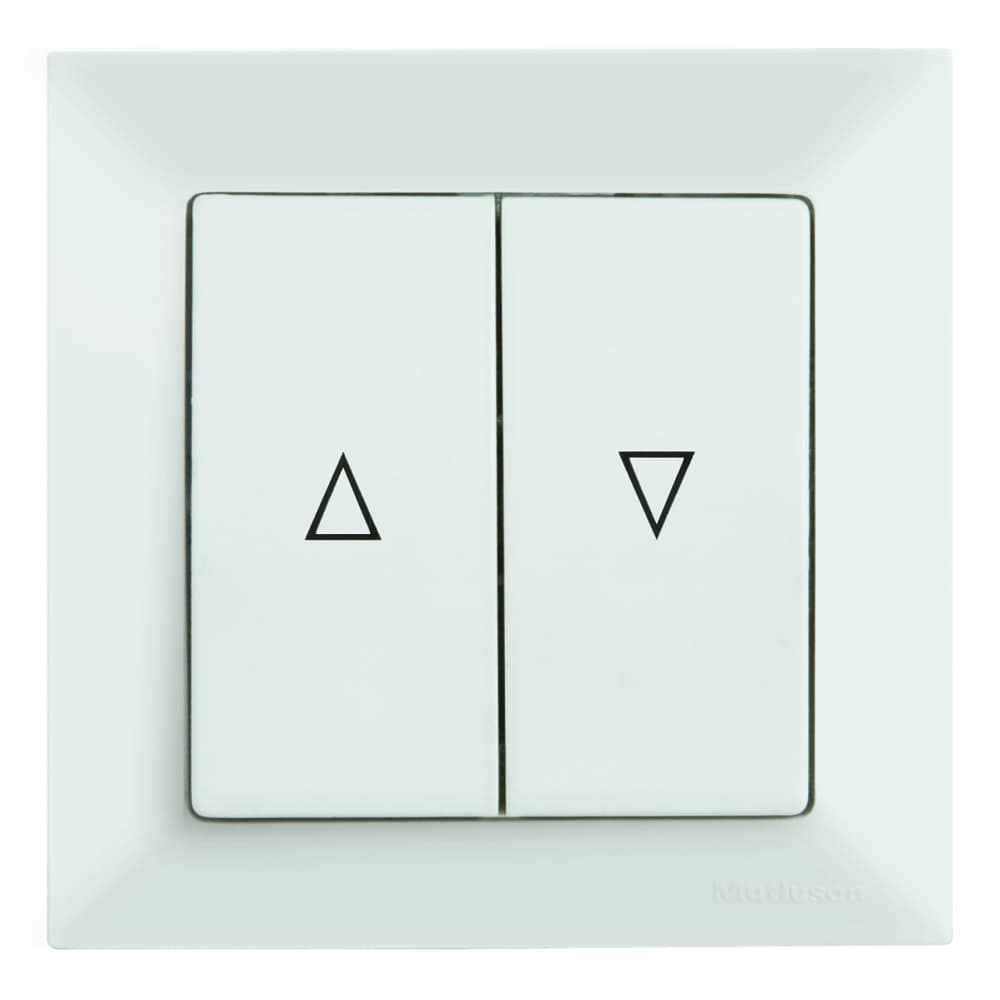 Candela Jalousietaster Mutlusan Taster Rolladentaster weiss mit 2 Wippen