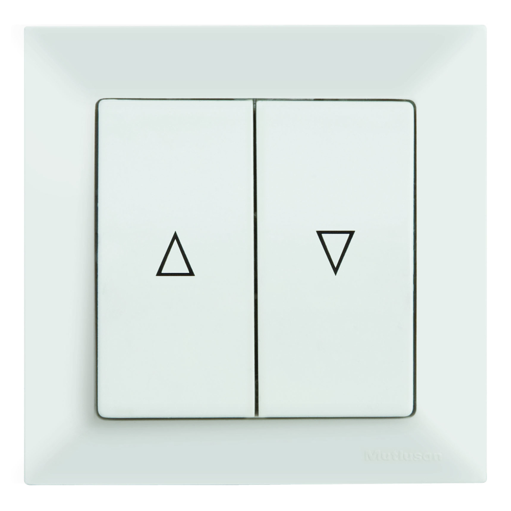 Candela Jalousietaster Mutlusan Taster Rolladentaster weiss mit 2 Wippen