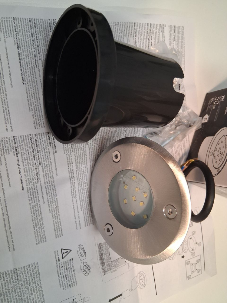 LED Bodeneinbauleuchte GORDO N 1W CW-O-SR SMD LEDs rund Edelstahl kaltweiß 18193