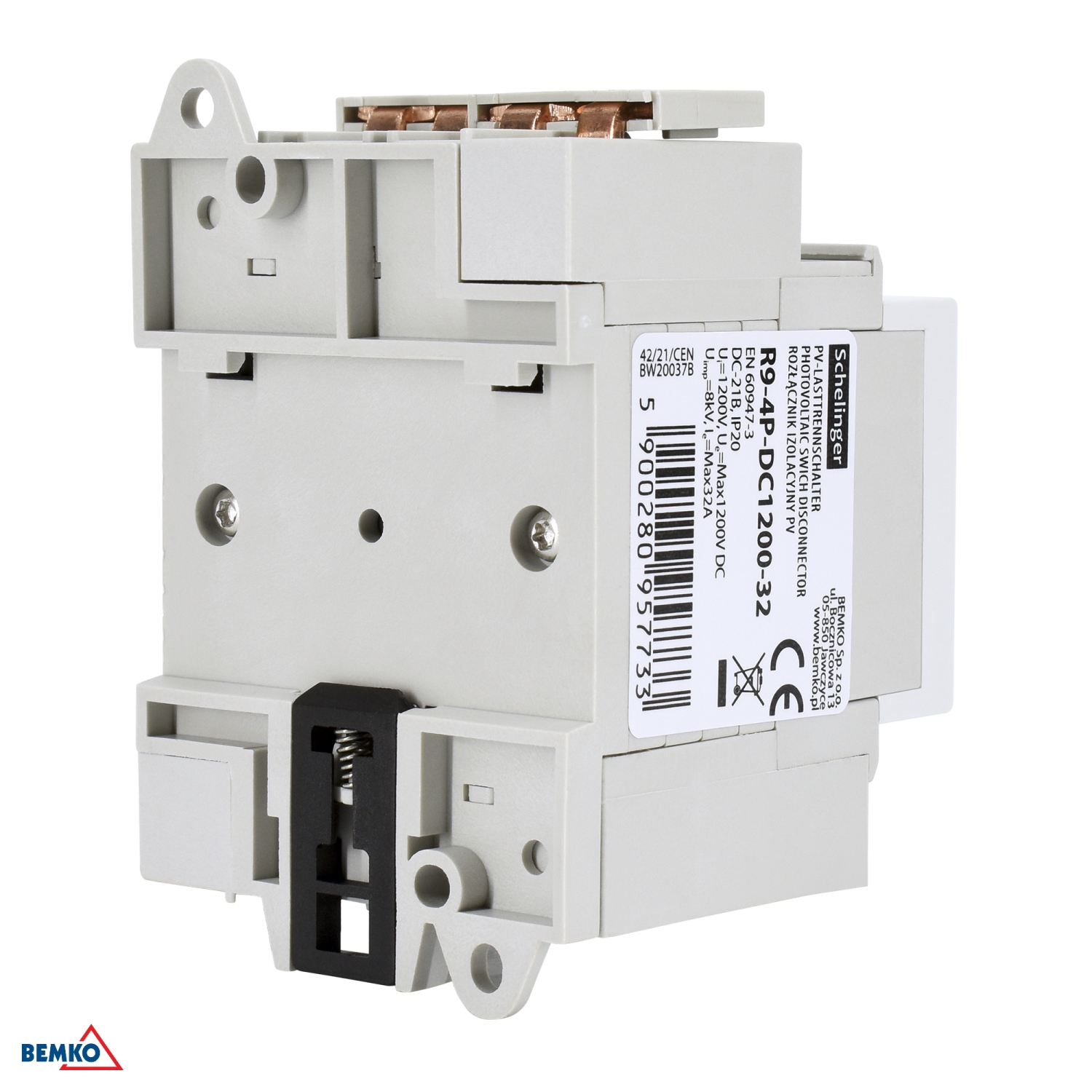 Schelinger Schalter-Trenner PV 4P 32A 1200DC 8kV A11-R9-4P-DC1200-32