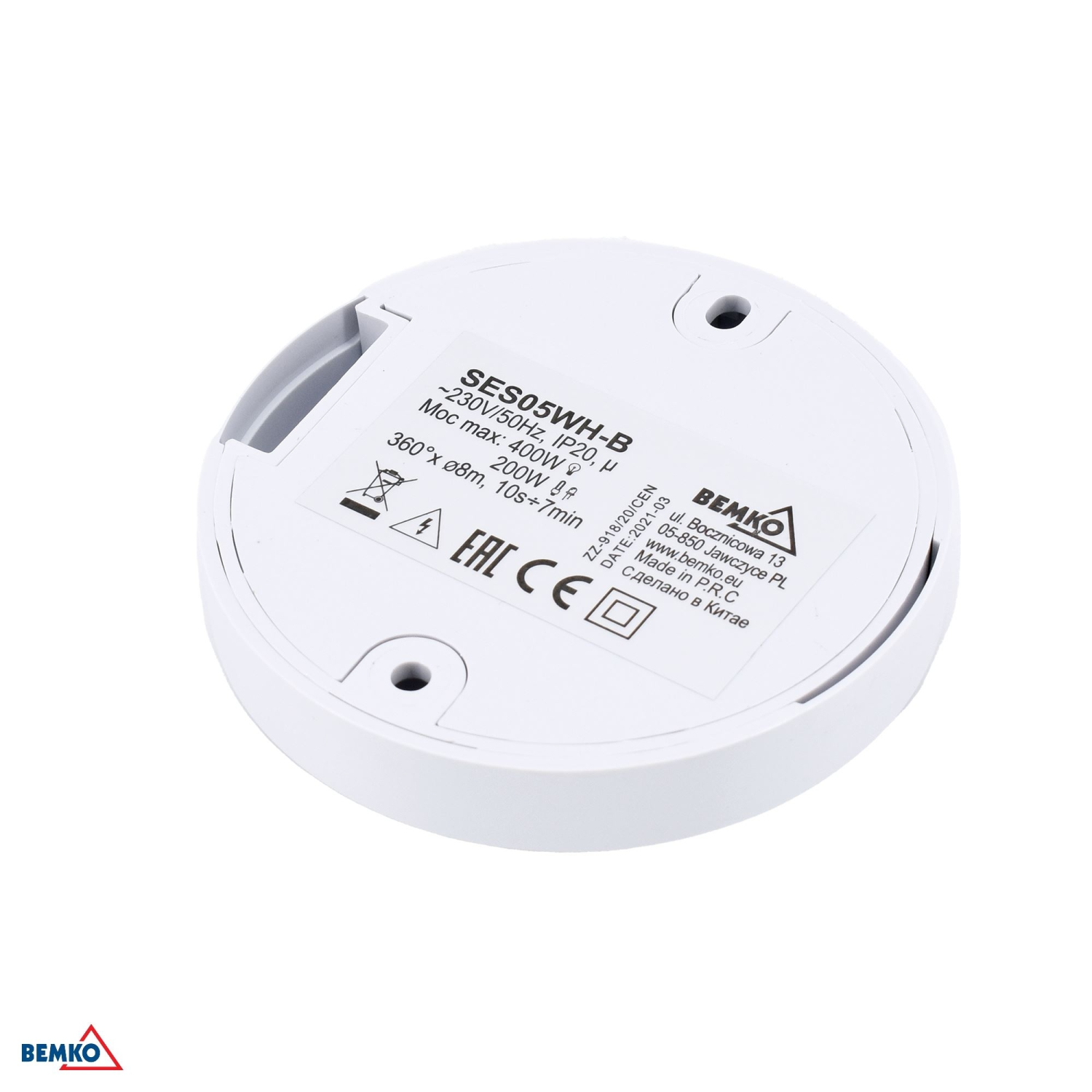 Bemko Bewegungsmelder 360° IP20 Aufputz IR weiss B50-SES05WH-B