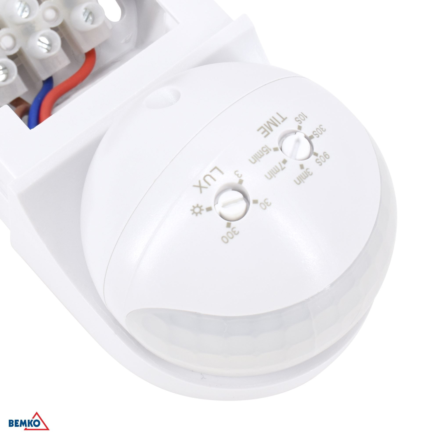 Bemko Bewegungsmelder 180° IP44 1200/600W Aufputz IR weiß B50-SES12WH-A