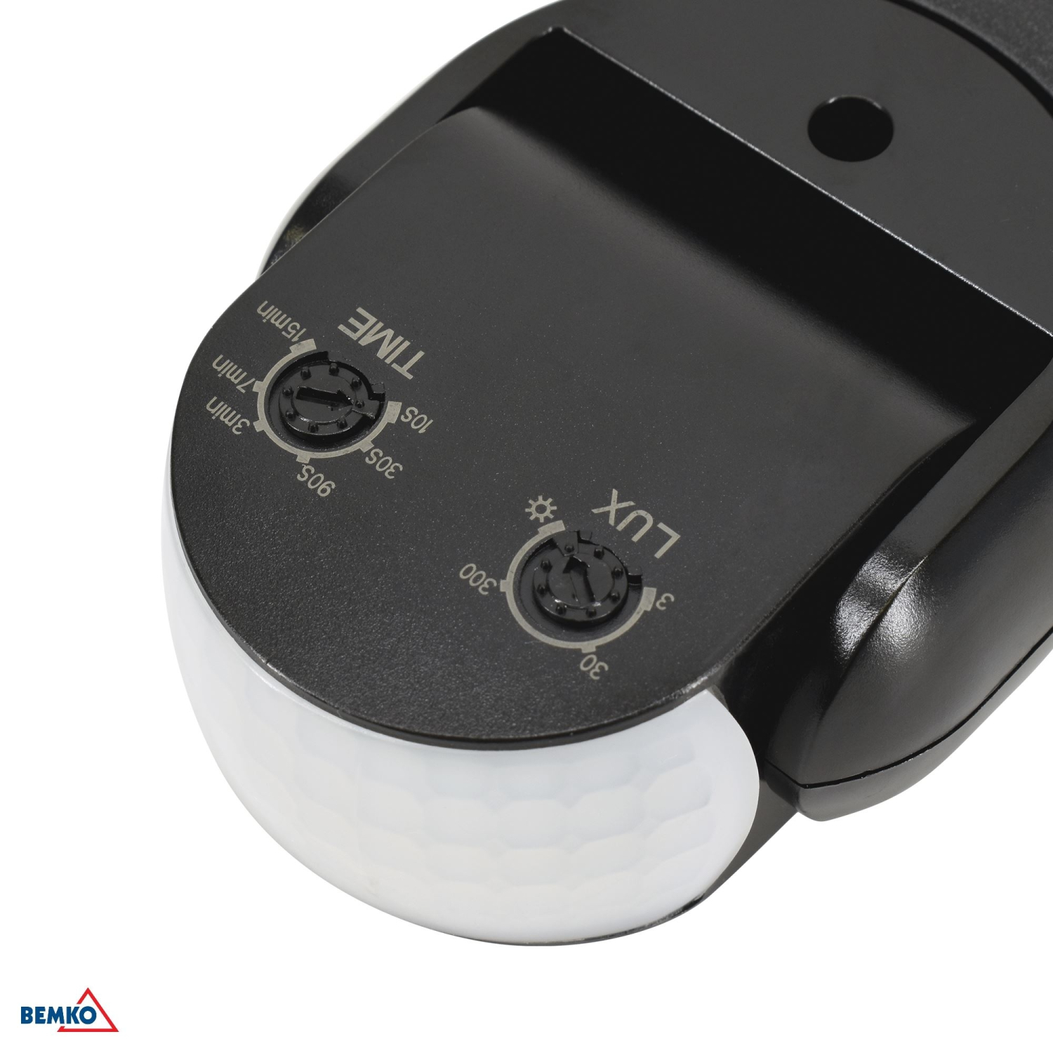 Bemko Bewegungsmelder 180° IP65 1200/300W Aufputz IR schwarz B50-SES15BL