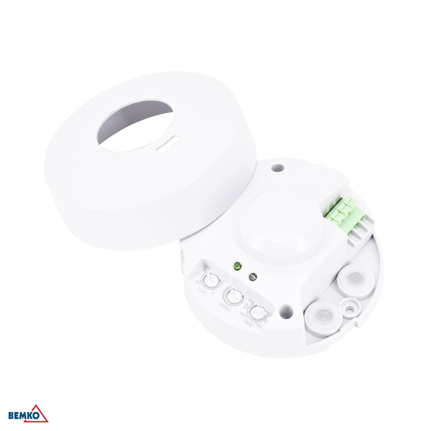 Bemko Mikrowellensensor Bewegungsmelder 1200/300W 360° IP20 Aufputz IR weiss B52-SES60WH