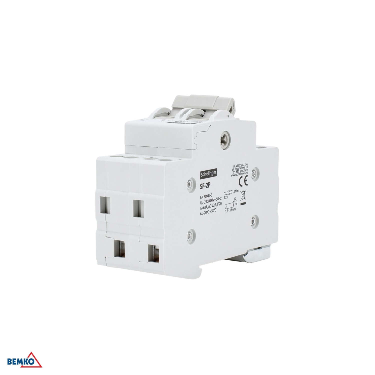 Schelinger Wahlschalter - Modularer Umschalter I-0-II 1-0-2 63A 2-polig A11-SF-2P-063