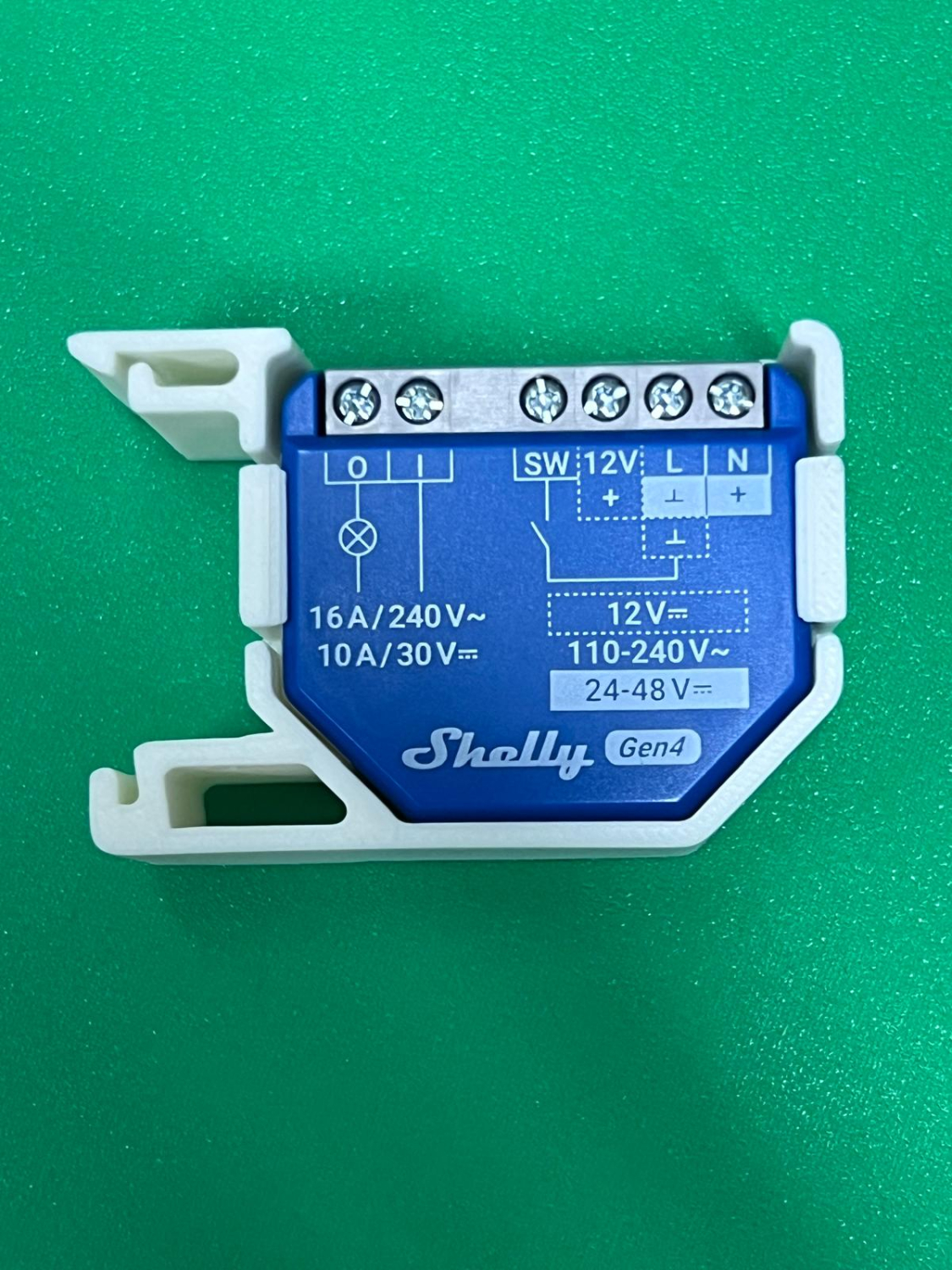 SOIXX Hutschienenhalter für Shelly PLUS, Gen3, Gen4 DIN Rail 35 mm 90 Grad SHD-G9-999
