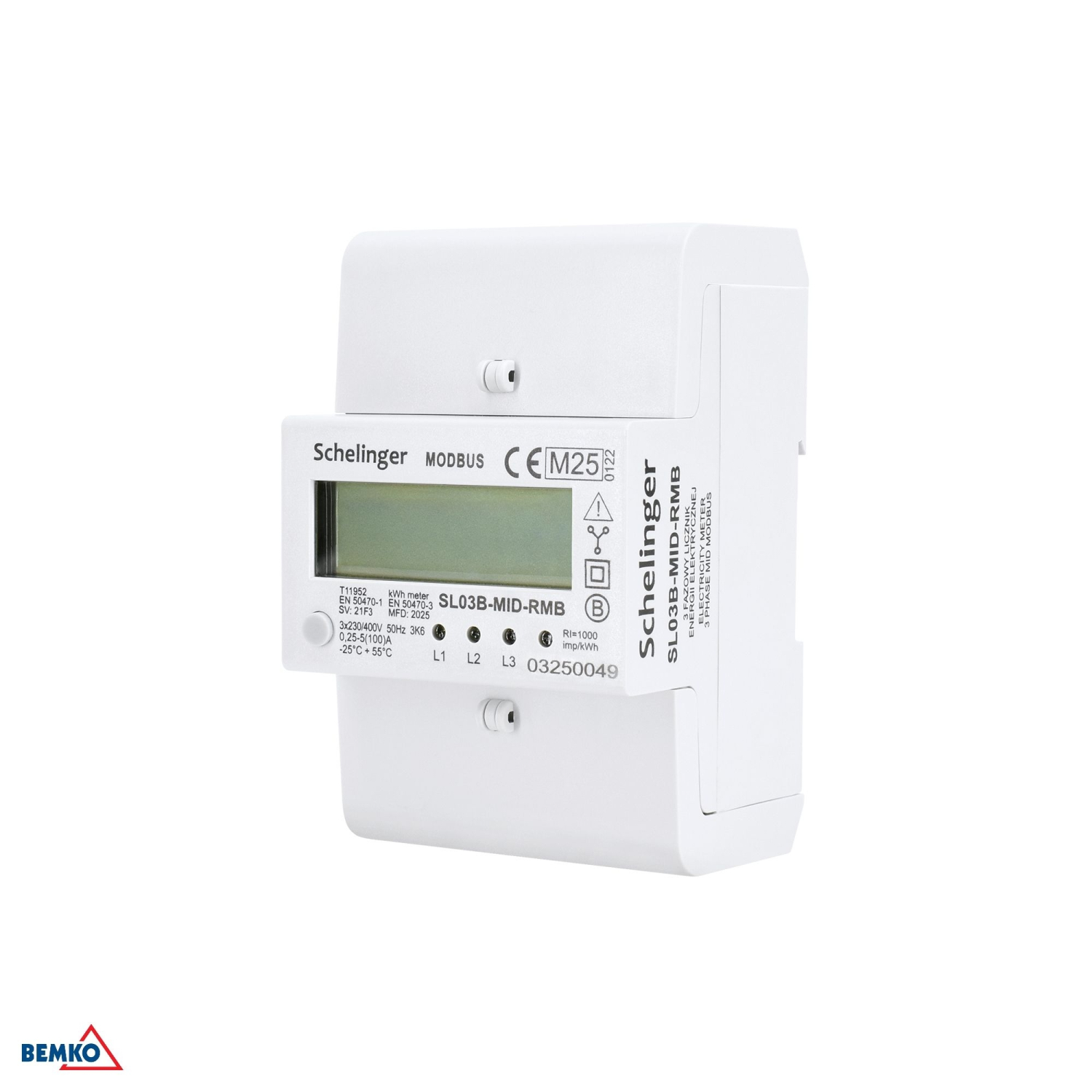Schelinger Stromzähler 3-Phasen MID MODBUS 100A elektronisch A31-SL03B-MID-RMB