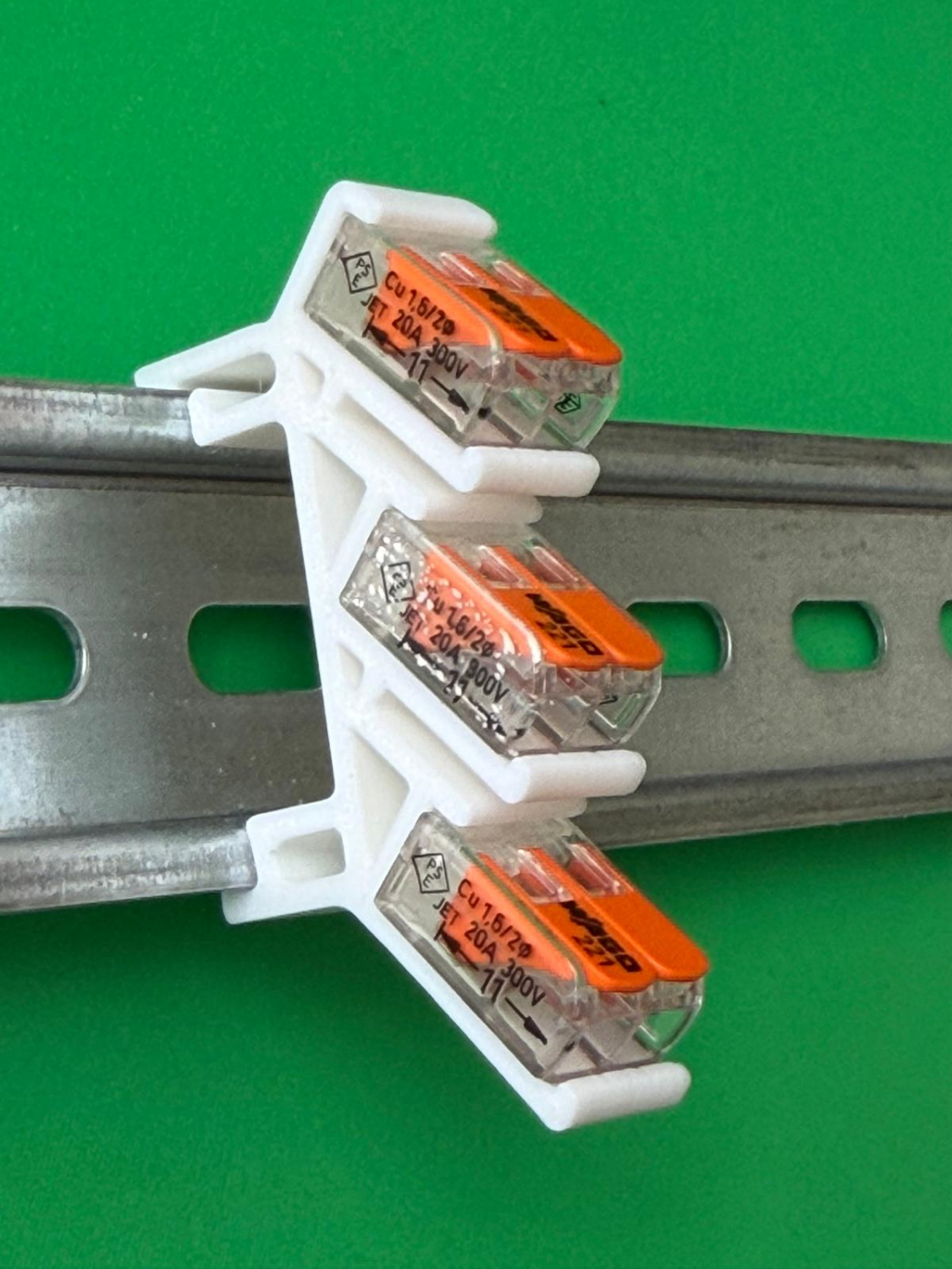 SOIXX Hutschienenhalter XWD für WAGO 221-412 DIN Rail 35mm Weiß