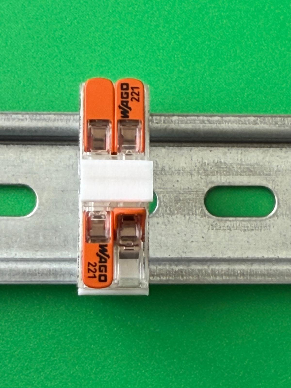 5er Pack SOIXX Hutschienenhalter XWD für 2x WAGO 221-412 DIN Rail 35mm Weiß
