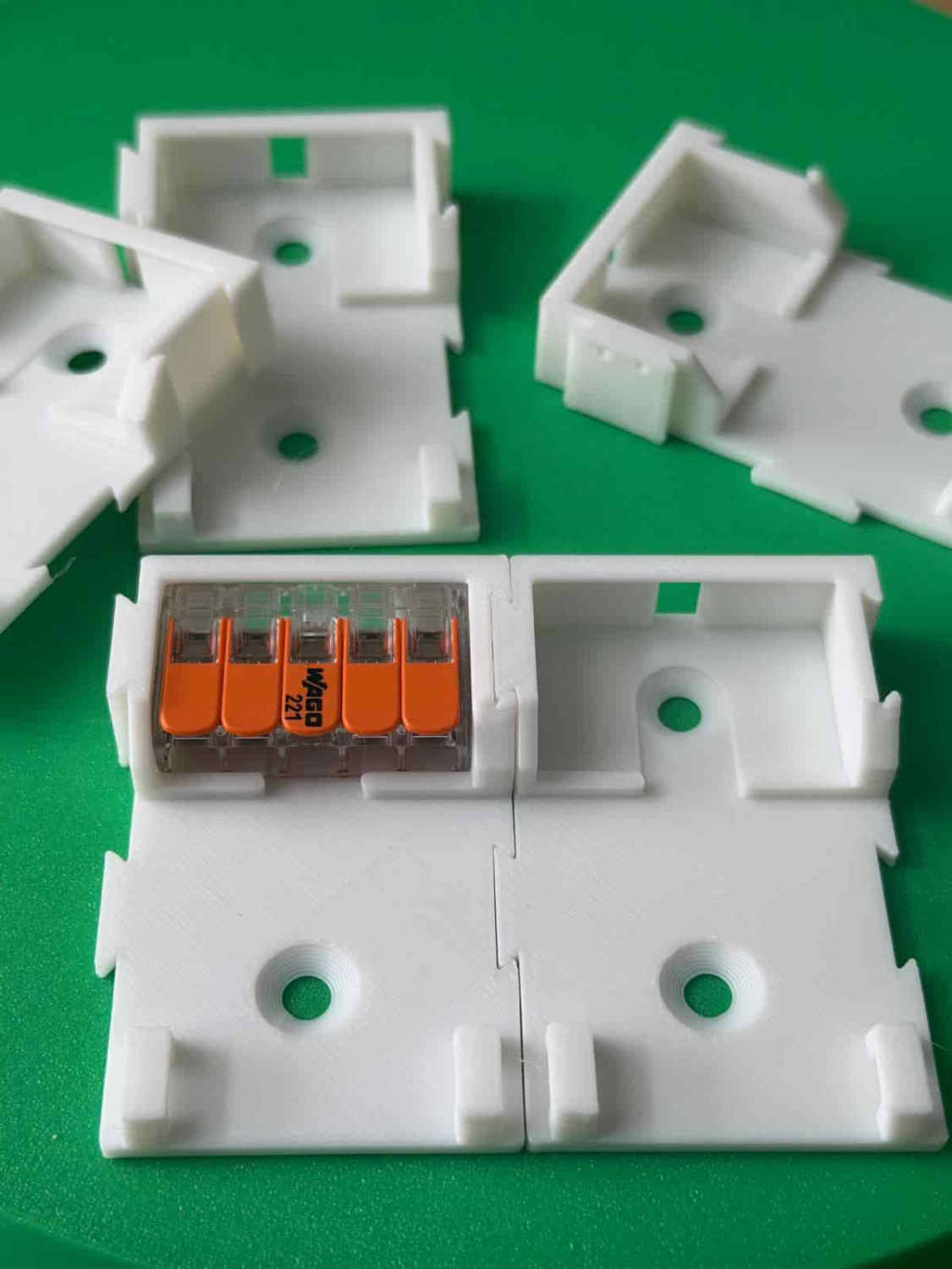 5 x SOIXX Halterung XWL Lang für 5er Klemmen WAGO 221-415 Weiß XWL-21W5-031