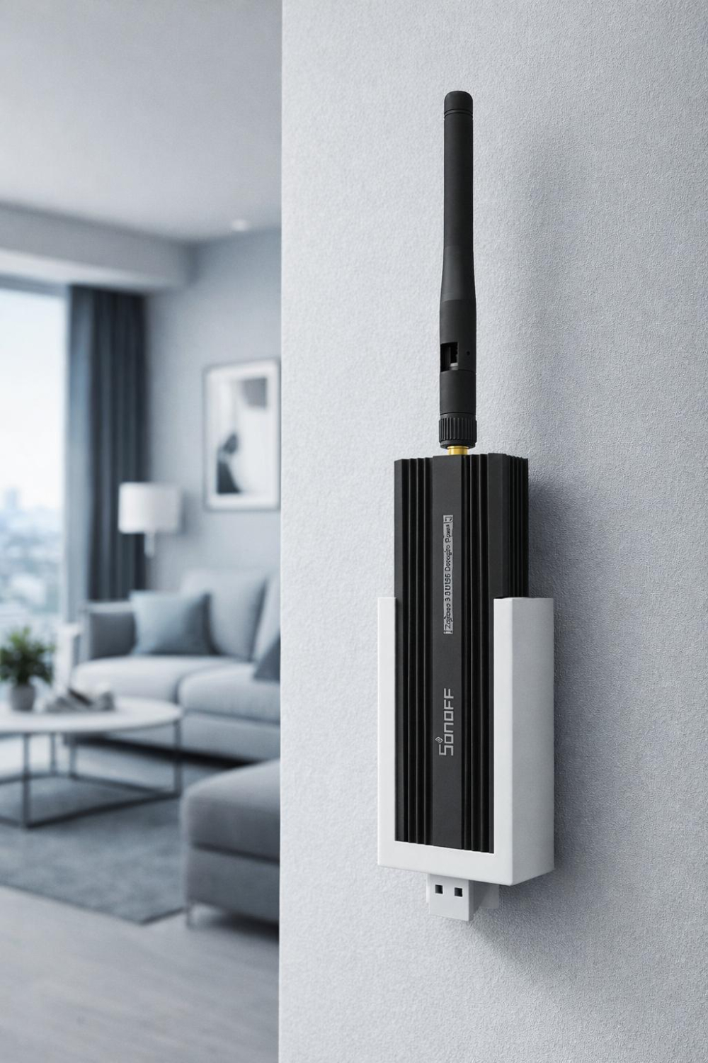SOIXX Wandhalterung SFW-ZBDW-062 für Sonoff ZBDongle Zigbee Gateway weiss