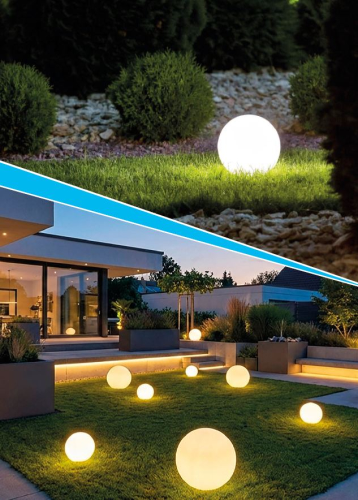 Gartenleuchte STONO 20 MLK E27 IP65 Kugelleuchte Kanlux 45930