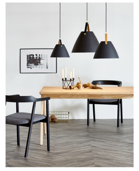 Pendelleuchte Nordlux Strap 48 Pendant schwarz Ø48 E27 Leder 84353003