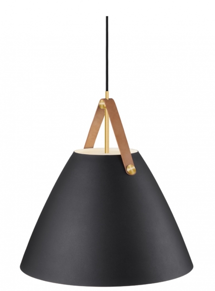 Pendelleuchte Nordlux Strap 48 Pendant schwarz Ø48 E27 Leder 84353003