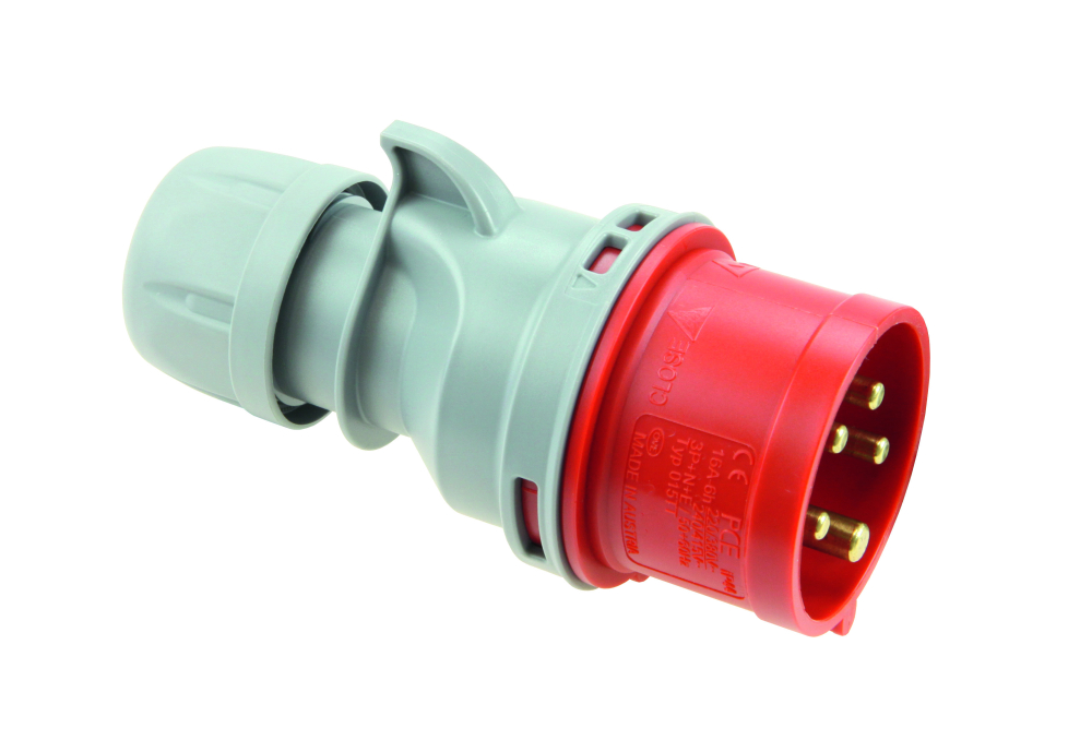 Steckdose Turbo Shark PCE rot grau Drehstromstecker 025-6TT