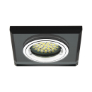 Deckeneinbauleuchte MORTA CT-DSL50-B Kanlux Glas Einbaurahmen schwarz eckig