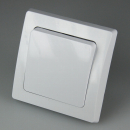 DELPHI Taster Lichttaster 250V 10A UP weiß Rahmen + Einsatz