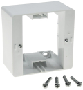 DELPHI Aufputz-Rahmen 80x80x45mm mit Montagebohrung weiß 20424