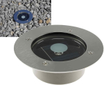 ChiliTec Solar LED Bodenleuchte "CTB-R" rund IP44 Edelstahl-Front 20516