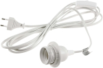 ChiliTec Netzkabel mit Schalter und E27 Fassung 3,4m Weiß 21058