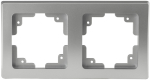 DELPHI 2-fach Rahmen silber Steckdosenabdeckungen 21114