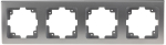 DELPHI 4-fach Rahmen silber Steckdosenabdeckungen 21116