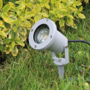 ChiliTec Gartenleuchte "CT-GS10" GU10 Silbergrau IP68 Erdspieß 1,5m Kabel 21751