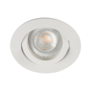 Deckenspotleuchte Alu DALLA weiß rund Deckeneinbaurahmen schwenkbar