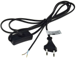 ChiliTec Netzkabel mit Schnurschalter blanke Enden 2m schwarz 22518