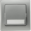 DELPHI Taster mit Namensschild 0-250AV/10A silber, inkl. Rahmen