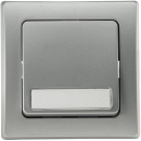 DELPHI Taster mit Namensschild 0-250AV/10A silber, inkl. Rahmen