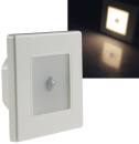 LED Wandeinbauleuchte EBL 86 PIR Sensorleuchte 1,8W 3000K warmweiss, Rahmen cremeweiß