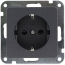 MILOS Steckdose Anthrazit Schutzkontakt Klemmanschluss, OHNE Rahmen 23036