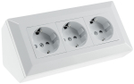 3-fach Steckdosenblock weiss Aufbaumontage Aufbau-Steckdosen 23630