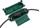 ChiliTec Kabelschutzbox mit Wandhalterung IP44 für Aussen LxØ 21x8cm Grün 23784