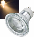 ChiliTec LED Strahler GU10 "Glas 5W" 3000K 38° 4,8W 484Lm warmweiss 23837